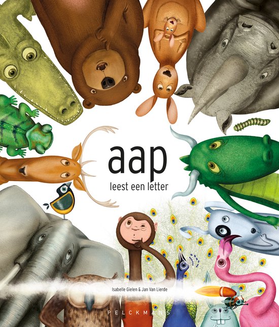 aap leest een letter